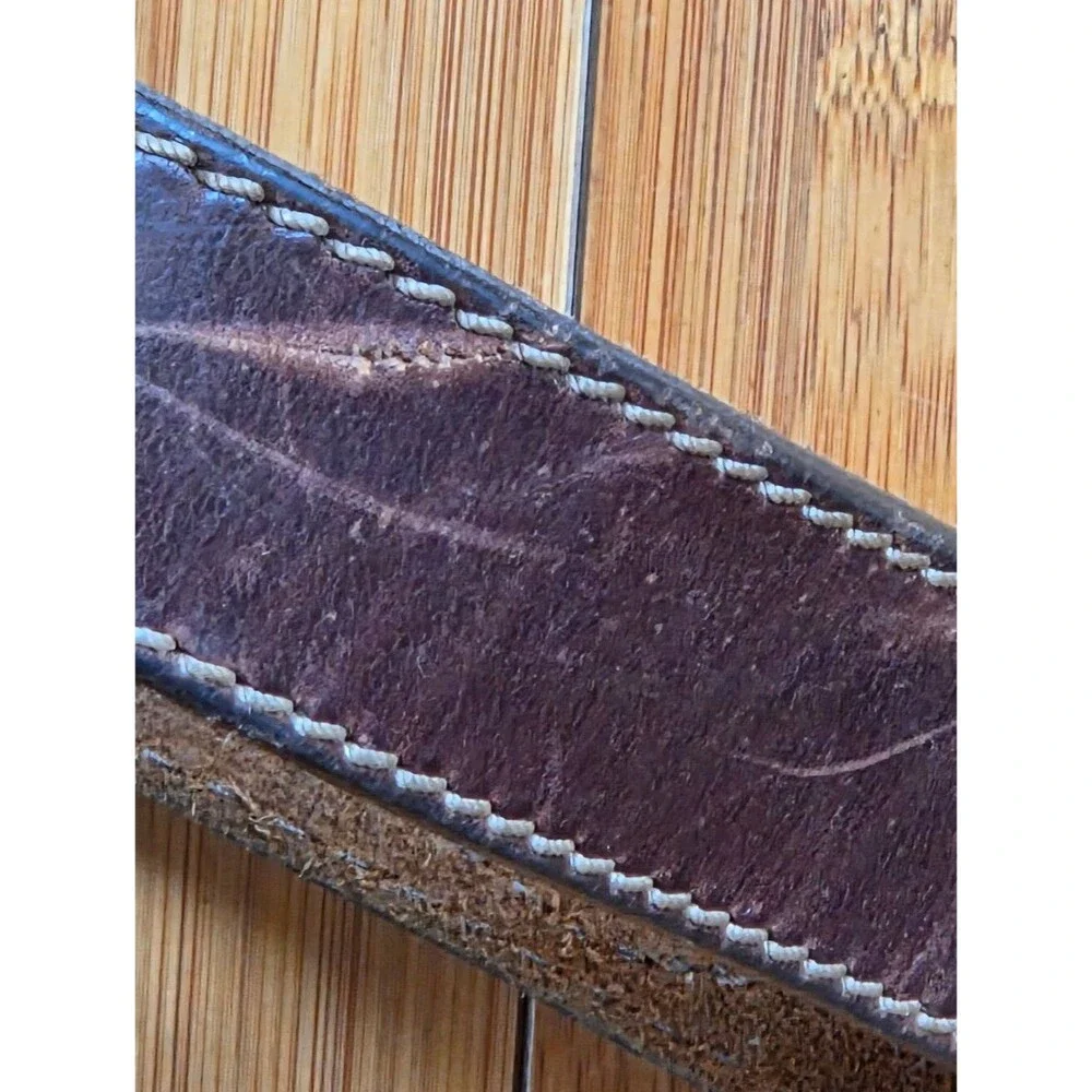 Duluth Trading Company Men's Ranger Leather Western Work Belt‎ Sz 38 Brown 90013